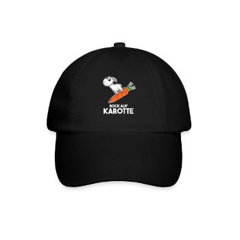 Karotte Ziege Ziegenbock - Baseballkappe - Schwarz/Schwarz - Vorne