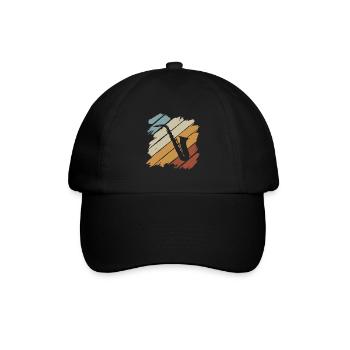 Jazz Geschenk Saxophon Musik Instrument Blasmusik - Baseballkappe - Schwarz/Schwarz - Vorne