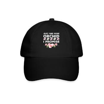 Nur noch eine Orchidee, die ich verspreche - Baseballkappe - Schwarz/Schwarz - Vorne
