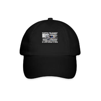 Running the country is like riding a bike, funny - Baseball Cap - black/black - Front