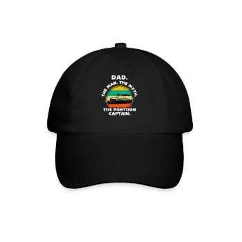Dad the man the myth the pontoon captain - Baseball Cap - black/black - Front