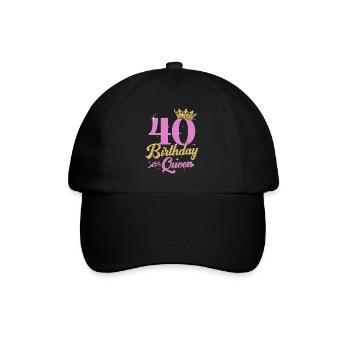 40e anniversaire Reine 40 ans Cadeau Femme - Casquette classique - noir/noir - Devant