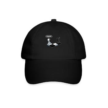 Lustiges Schachspieler Schachfiguren Schachspiel - Baseballkappe - Schwarz/Schwarz - Vorne