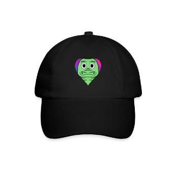 Bisexuell Krokodil Geschenk - Baseballkappe - Schwarz/Schwarz - Vorne