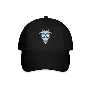 Transgender Transsexuell Ziege Geschenk - Baseballkappe - Schwarz/Schwarz - Vorne
