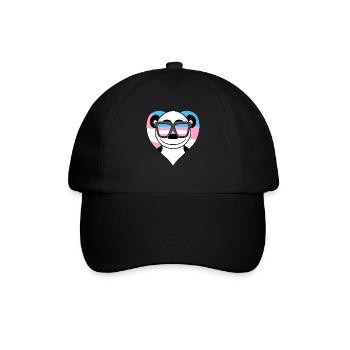Transgender Transsexuell Panda Geschenk - Baseballkappe - Schwarz/Schwarz - Vorne