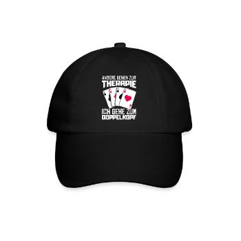 Others go to therapy I go to double head - Baseball Cap - black/black - Front