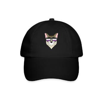 Asexuell Lgbt Singapura Katze Asexualität - Baseballkappe - Schwarz/Schwarz - Vorne