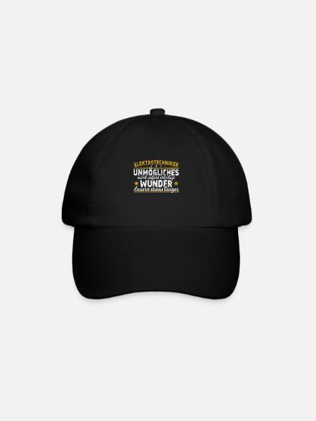 Elektrotechniker - Baseballkappe - Schwarz/Schwarz