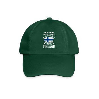 Finnland Tshirt Finland Skandinavien - Baseballkappe - Flaschengrün - Vorne