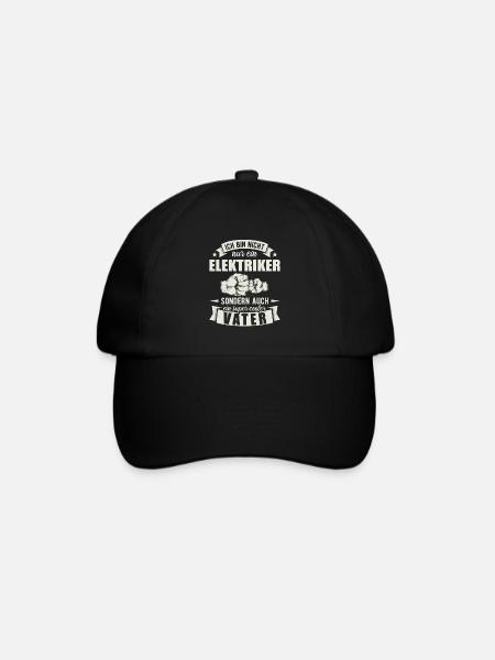 Elektriker - Baseballkappe - Schwarz/Schwarz