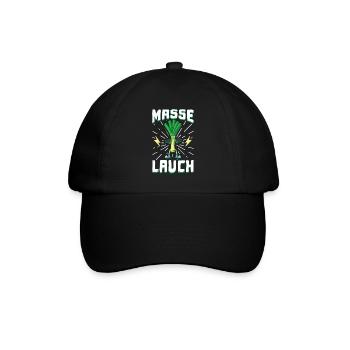Lauch Kostüm Bodybuilding Satire Gym Jga - Baseballkappe - Schwarz/Schwarz - Vorne