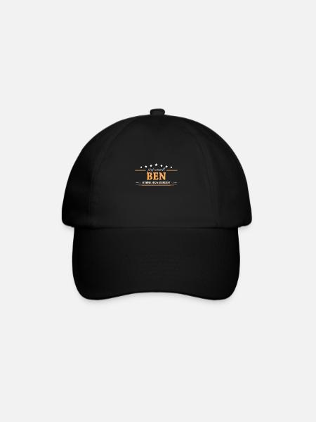 Professionell Ben Name Vorname - Baseballkappe - Schwarz/Schwarz