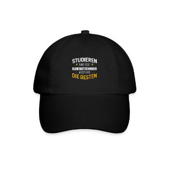 Elektrotechniker - Baseballkappe - Schwarz/Schwarz - Vorne