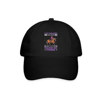 Voltigieren Volti Voltigier Pferde Pferdemädchen - Baseballkappe - Schwarz/Schwarz - Vorne