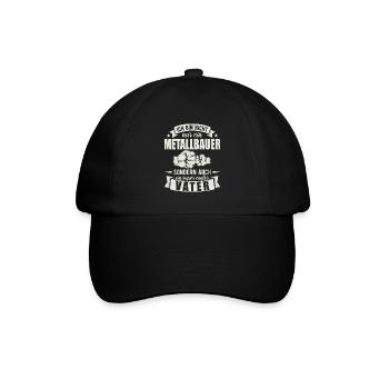 Metallbauer - Baseballkappe - Schwarz/Schwarz - Vorne