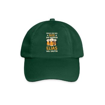 Reicht mir das Bier Elias Saufen Namen - Baseballkappe - Flaschengrün - Vorne
