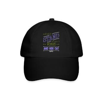awesome cat lover pet lover persian joke love - Baseball Cap - black/black - Front