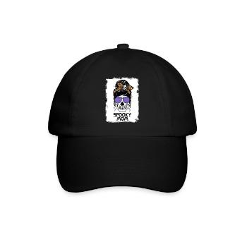 Spooky Mom - Messy Bun - Baseball Cap - black/black - Front