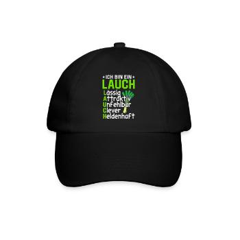 Lauch - Baseballkappe - Schwarz/Schwarz - Vorne