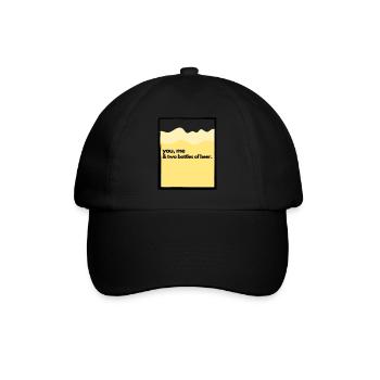 You, Me & Two Bottles of Beer - Baseball Cap - black/black - Front