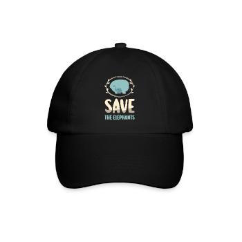 Cadeau d’éléphant pour Proboscis Africa Wilderness Zoo - Casquette classique - noir/noir - Devant