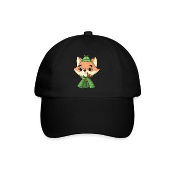 Fuchs-Detektiv - Baseballkappe - Schwarz/Schwarz - Vorne