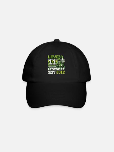 Level 11 freigeschaltet legendär seit 2012 - Baseballkappe - Schwarz/Schwarz