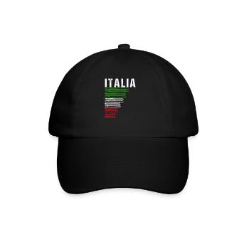 Italia Fußball Trikot Italien Geschenk Soccer - Baseballkappe - Schwarz/Schwarz - Vorne