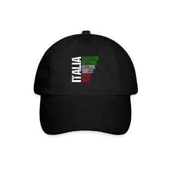 Italia Fußball Trikot Italien Geschenk Soccer - Baseballkappe - Schwarz/Schwarz - Vorne