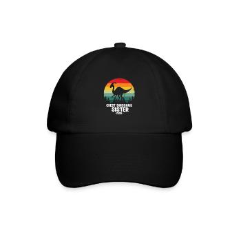 Paläontologie-Lehrer und Parasaurolophus Motif - Baseballkappe - Schwarz/Schwarz - Vorne