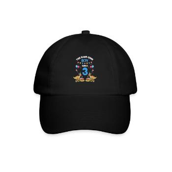Parasaurolophus Boys Design Birthday Party - Baseball Cap - black/black - Front