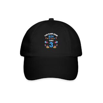 Parasaurolophus Kids Design Dinosaurs - Baseball Cap - black/black - Front