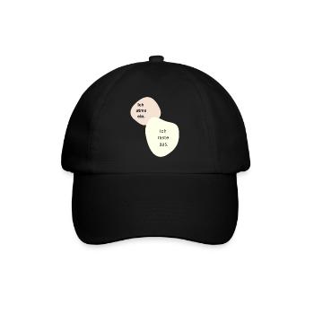 Ich atme ein und raste aus - Baseballkappe - Schwarz/Schwarz - Vorne