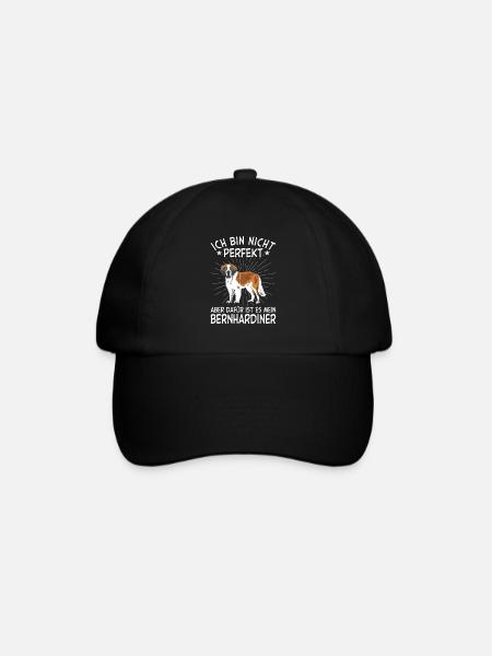 Bernhardiner Geschenk Hunde - Baseballkappe - Schwarz/Schwarz