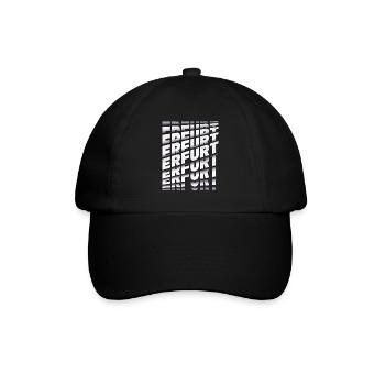Erfurt Germany City Font Skyline Home - Baseball Cap - black/black - Front