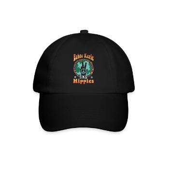 Hippie Peace Groovy Flowerpower Boho Woodstock - Casquette classique - noir/noir - Devant