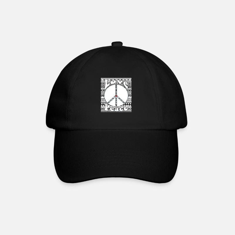 Hippie - Baseballkappe - Schwarz/Schwarz