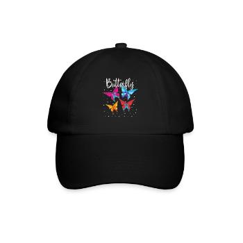Origami Japanese Art Folding Crane Paper - Baseball Cap - black/black - Front