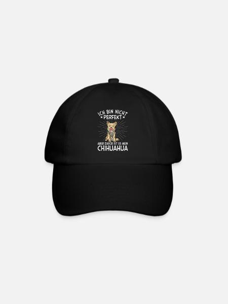 Chihuahua Geschenk Hunde - Baseballkappe - Schwarz/Schwarz