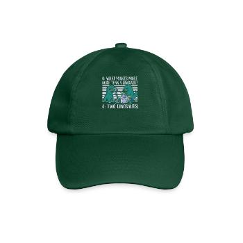 Dinosaur Adult dinosaur - Baseball Cap - bottle green - Front