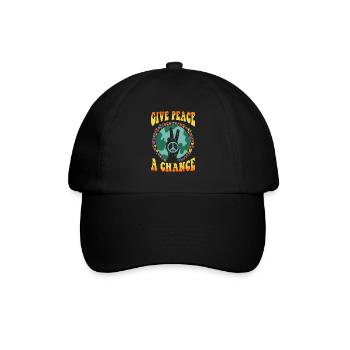 T-shirt hippie Mouvement pour la paix Woodstock Boho Groove - Casquette classique - noir/noir - Devant