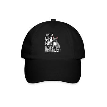 Français Propriétaire de chien bouledogue - Casquette classique - noir/noir - Devant