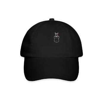Français Propriétaire de chien bouledogue - Casquette classique - noir/noir - Devant