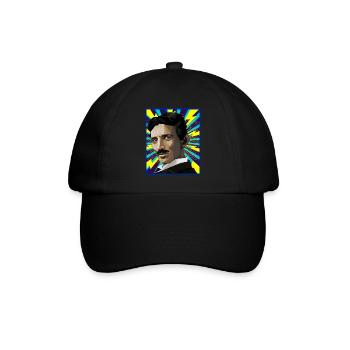 Nicola Tesla popart - Baseball Cap - black/black - Front