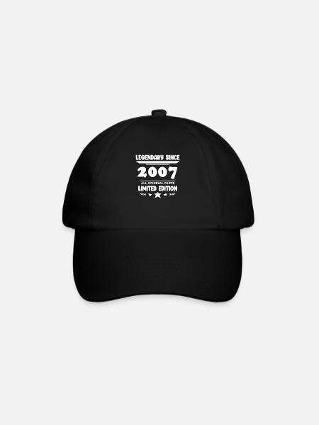 2007 - Année de construction 2007 - Millésime 2007 - Casquette classique - noir/noir