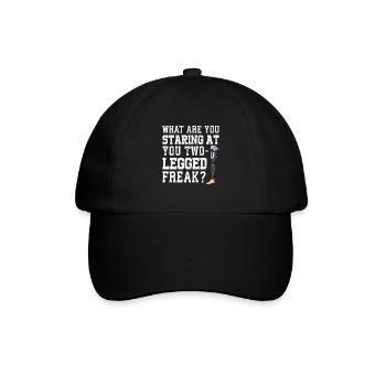 Leg surgery wheelchair lost leg - Baseball Cap - black/black - Front