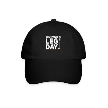 Leg surgery wheelchair lost leg - Baseball Cap - black/black - Front