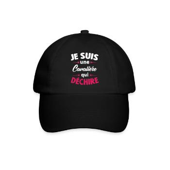 Je suis une Cavalière qui déchire - Casquette classique - noir/noir - Devant