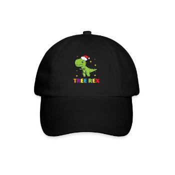 T-Rex - Tree Rex Fairy Star Santa Hat - Baseball Cap - black/black - Front